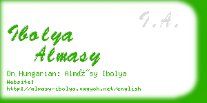 ibolya almasy business card